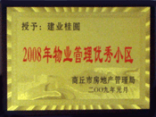 2009年1月6日，商丘桂園榮獲"商丘市物業(yè)管理優(yōu)秀小區(qū)"稱號(hào)。