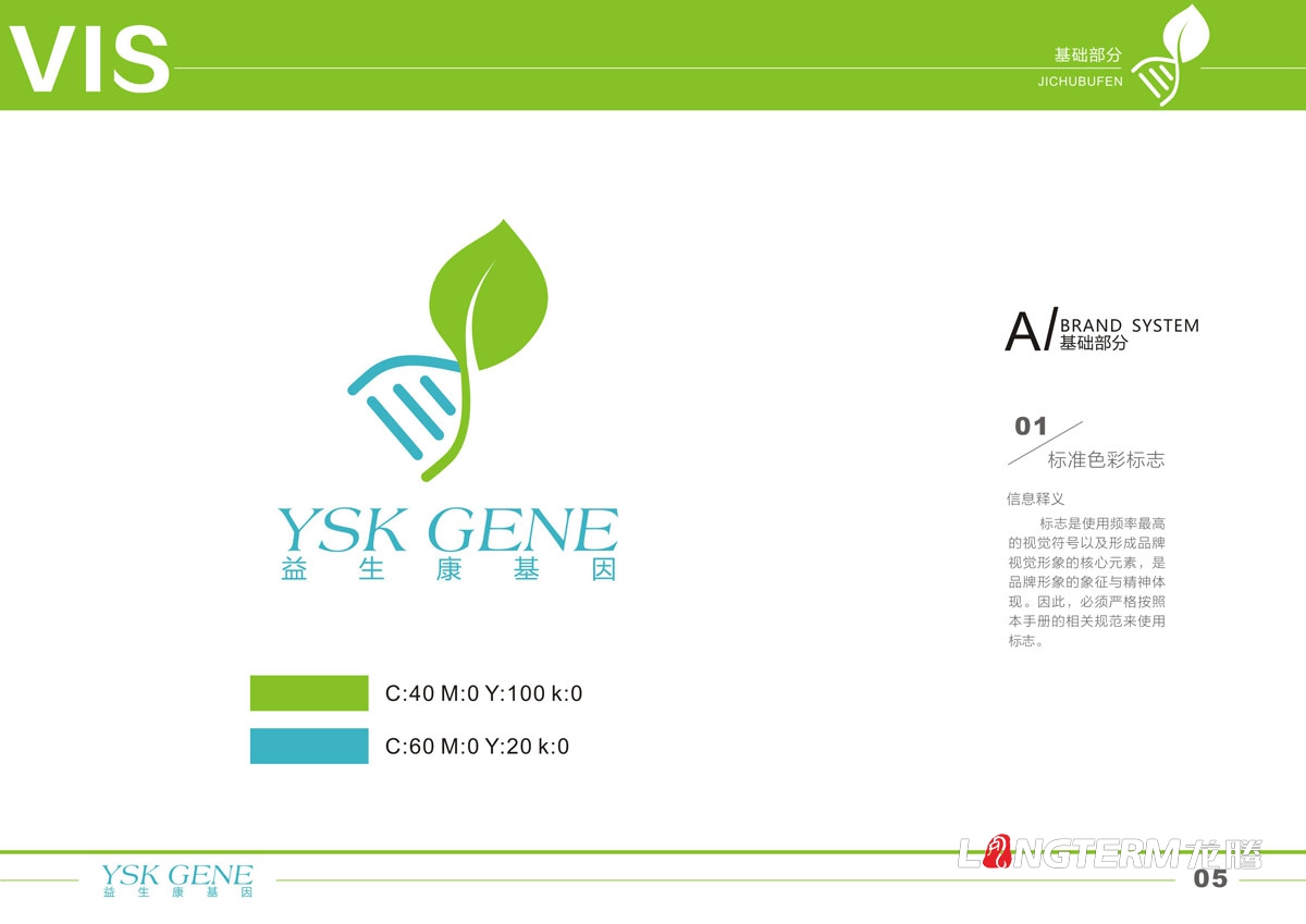 四川益生康基因品牌LOGO及VI形象設(shè)計(jì)|成都基因工程公司品牌視覺(jué)形象設(shè)計(jì)公司